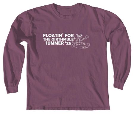 Floatin' For The Girthmule, a Berry Comfort Colors Long Sleeve Tee