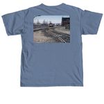 amtrack, a Blue Jean Comfort Colors Unisex Tee (back-view)