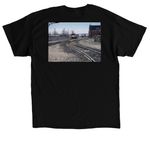 amtrack, a Black Classic Unisex Tee (back-view)