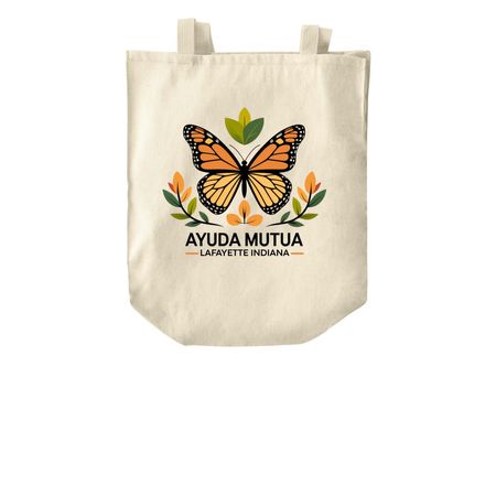 Help Carry The Weight, a Natural Over-the-Shoulder Shopping Tote Bag