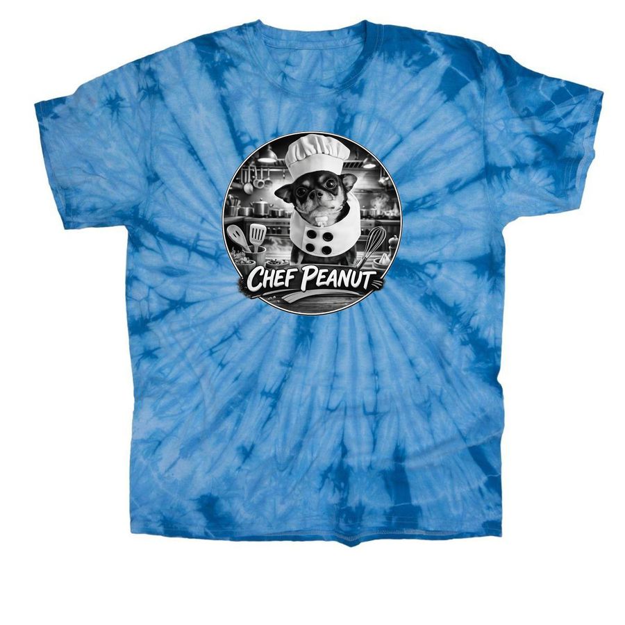 Chef Peanut New Logo Shirt!&nbsp;, a Baby Blue Classic Tie Dye Tee