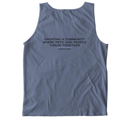 HBPets Pride Tank Top, a Blue Jean Comfort Colors Tank Top (back-view)