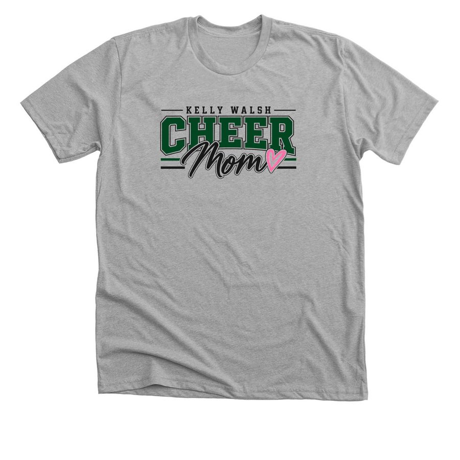 Kelly Walsh Cheer Mom, a Athletic Heather Premium Unisex Tee