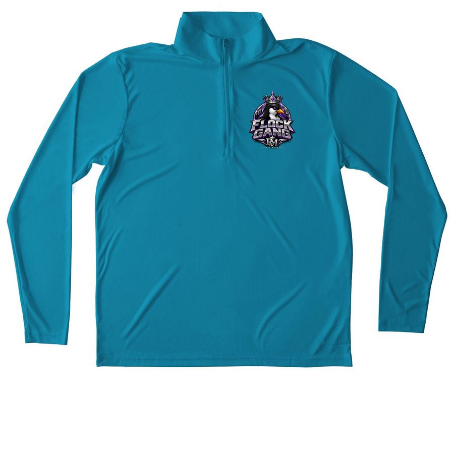 FLOCK GANG ?? Quarter-Zip, a Atomic Blue Unisex Performance Quarter Zip Pullover