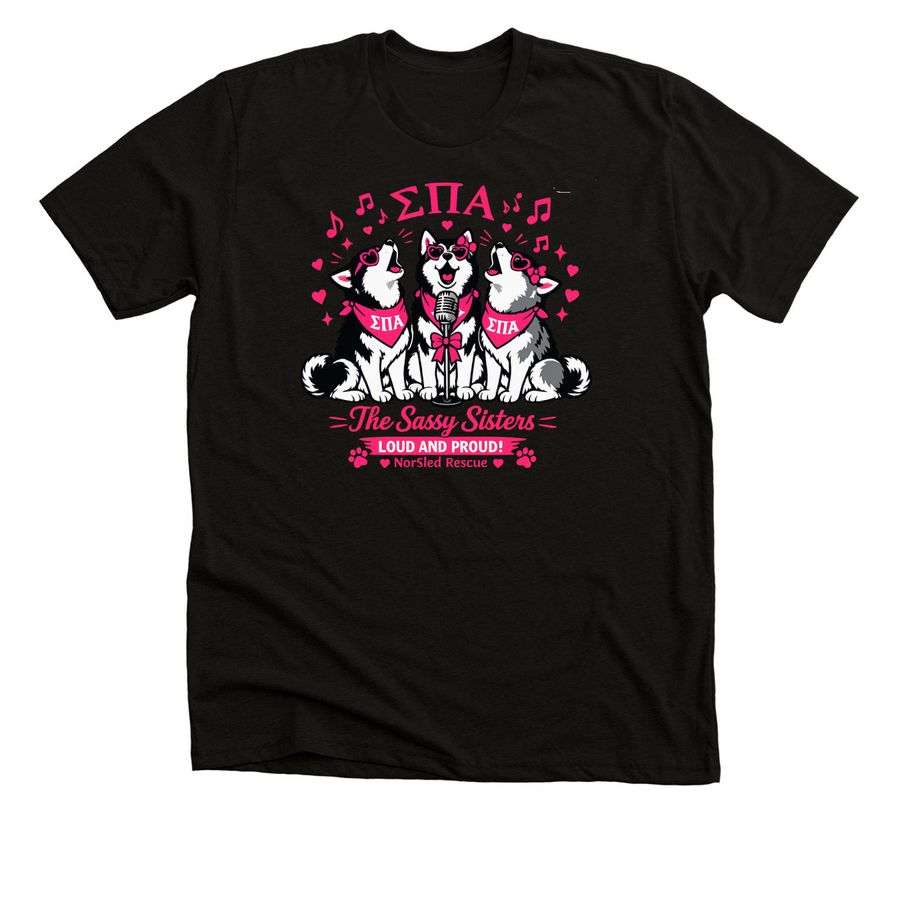 Loud & Proud, a Black Heather Premium Unisex Tee