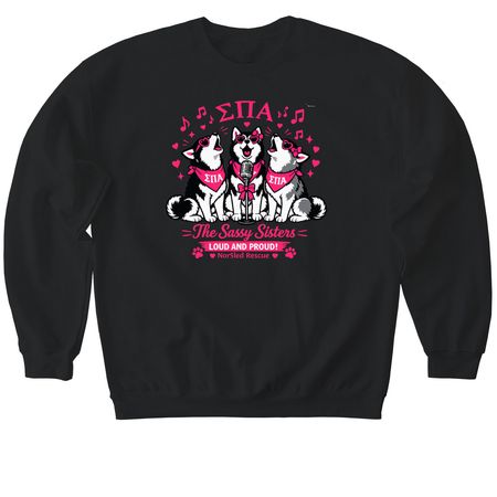 Loud & Proud, a Black Softstyle Crewneck Sweatshirt