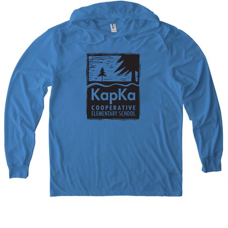 Classic KapKa Logo, a Azure Blue Allmade Eco Triblend Hoodie Tee