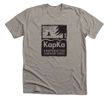 Classic KapKa Logo, a Heather Stone Premium Unisex Tee