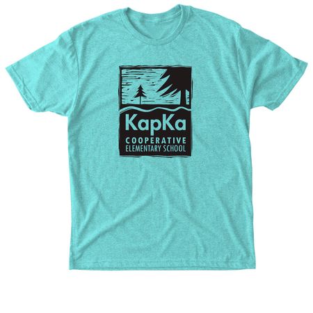 Classic KapKa Logo, a Tahiti Blue Triblend Unisex Tee