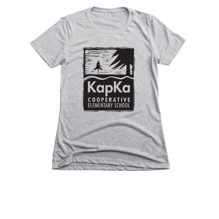 Classic KapKa Logo, a Dark Heather Grey Women's Slim Fit Tee