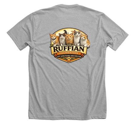 RF Logo, a Athletic Heather Premium Unisex Tee (back-view)