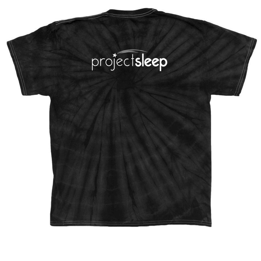World Narcolepsy Day 2024, a Black Classic Tie Dye Tee (back-view)