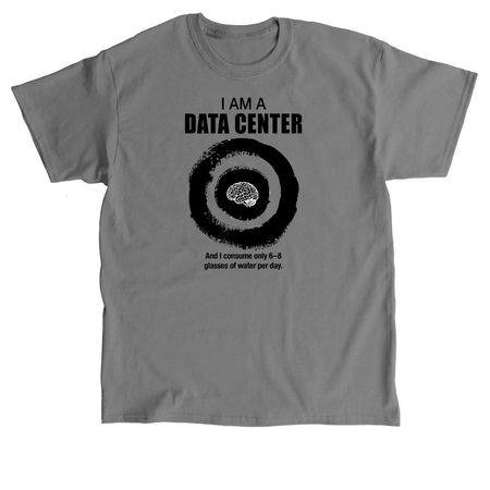 Data Center Tee - B&W, a Charcoal Classic Unisex Tee
