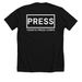 TeenTix Press Corps Press Shirt, a Solid Black Blend Premium Unisex Tee (back-view)