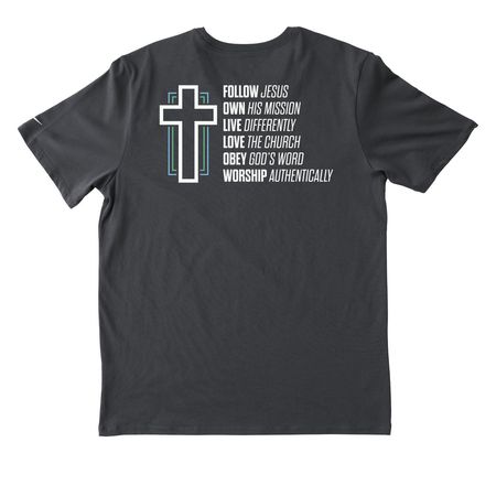 Dry-fit shirts, a Anthracite Nike Dri-FIT Jersey Blend Performance Tee (back-view)