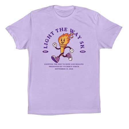 Adult Light the Way 5K, a Dark Lavender Premium Cotton Tee