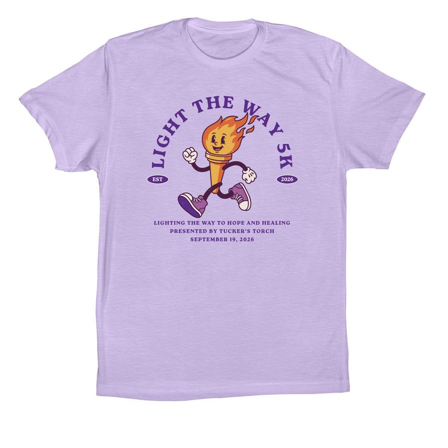 Adult Light the Way 5K, a Dark Lavender Premium Cotton Tee