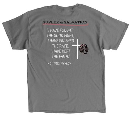 CALLED TO WRESTLE, a Charcoal Classic Unisex Tee (back-view)