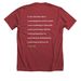 #CareAboutRARE, a Heather Canvas Red Premium Unisex Tee (back-view)