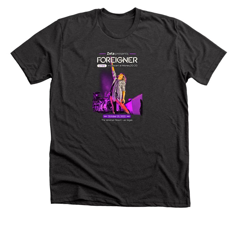 Foreigner Live in Concert Las Vegas October 2, a Dark Grey Heather Premium Unisex Tee