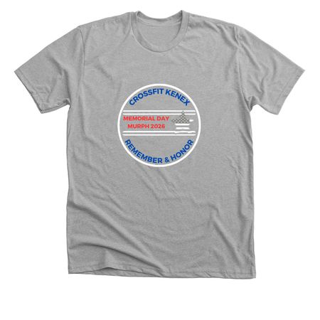 Murph Shirts - White Text, a Athletic Heather Premium Unisex Tee
