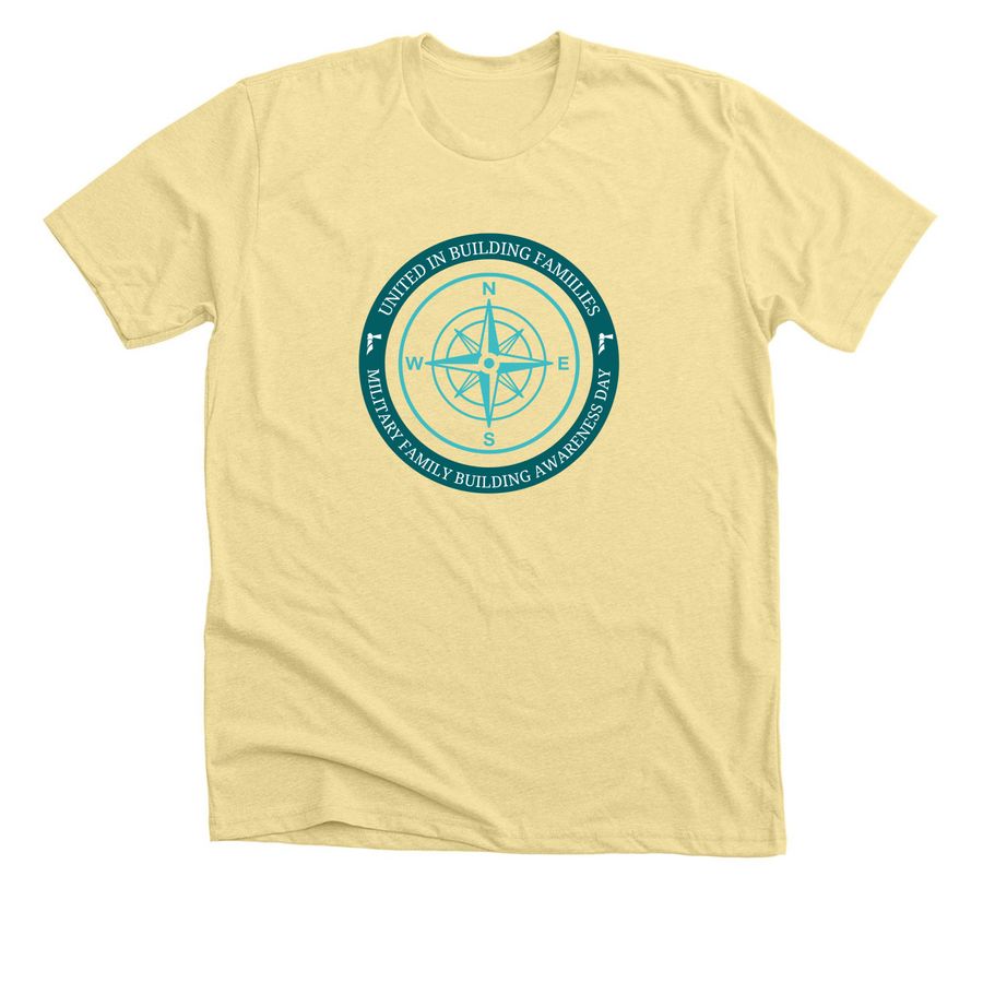 United in Building Families Bravo, a Heather French Vanilla Premium Unisex Tee