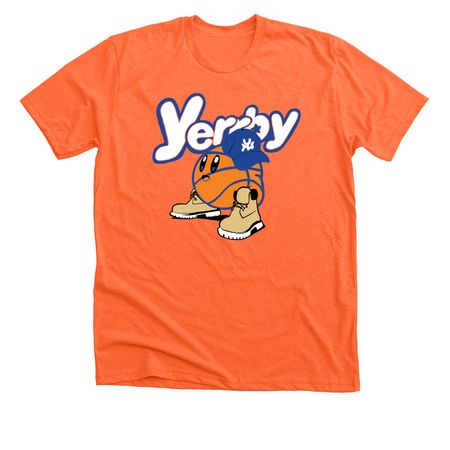 Yerby new szn, a Heather Orange Premium Unisex Tee