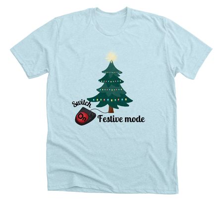 Switch on Christmas, a Heather Ice Blue Premium Unisex Tee