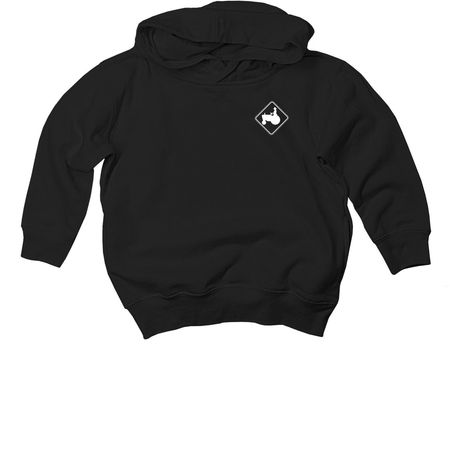 Toddler w/ white logo, a Black Toddler Pullover Hoodie