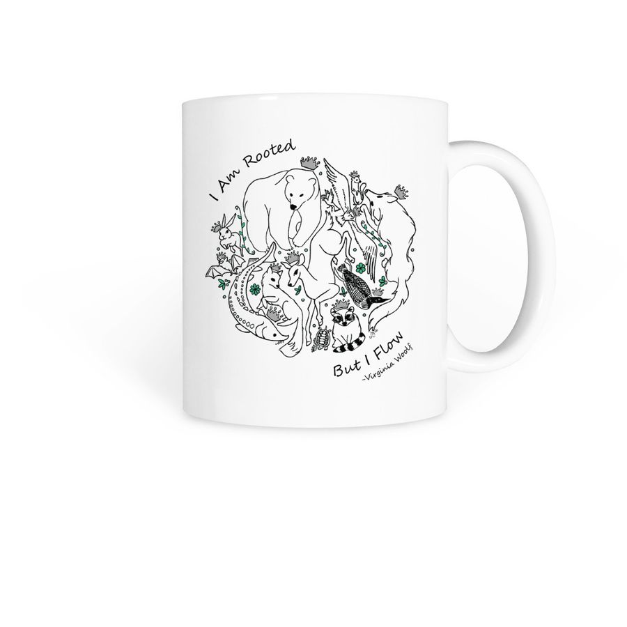 I Am Rooted Mug, a White Coffee Mug