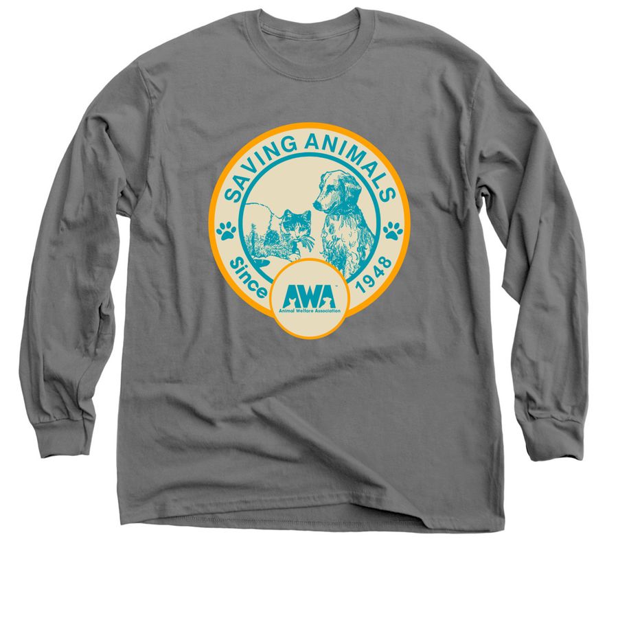 Saving Animals Since 1948, a Charcoal Classic Long Sleeve Tee