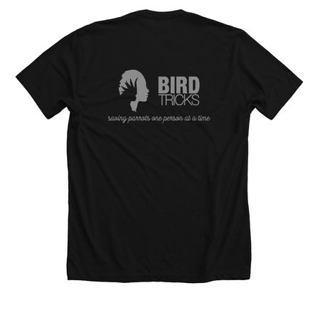 Dave Series - 3 Birds, a Solid Black Blend Premium Unisex Tee (back-view)