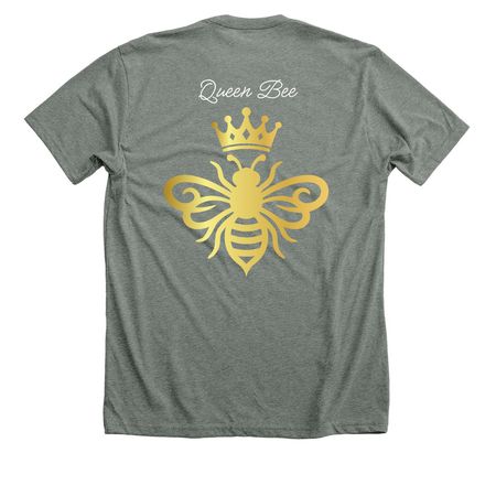 Queen Bee T-Shirt, a Deep Heather Premium Unisex Tee (back-view)