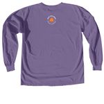 Flooded BOOKS Tee, a Grape Comfort Colors Long Sleeve Tee (back-view)