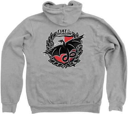 Zip Up Hoodie, a Athletic Heather Zip Up Hoodie (back-view)