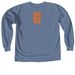 Cuckoo Tee, a Blue Jean Comfort Colors Long Sleeve Tee (back-view)