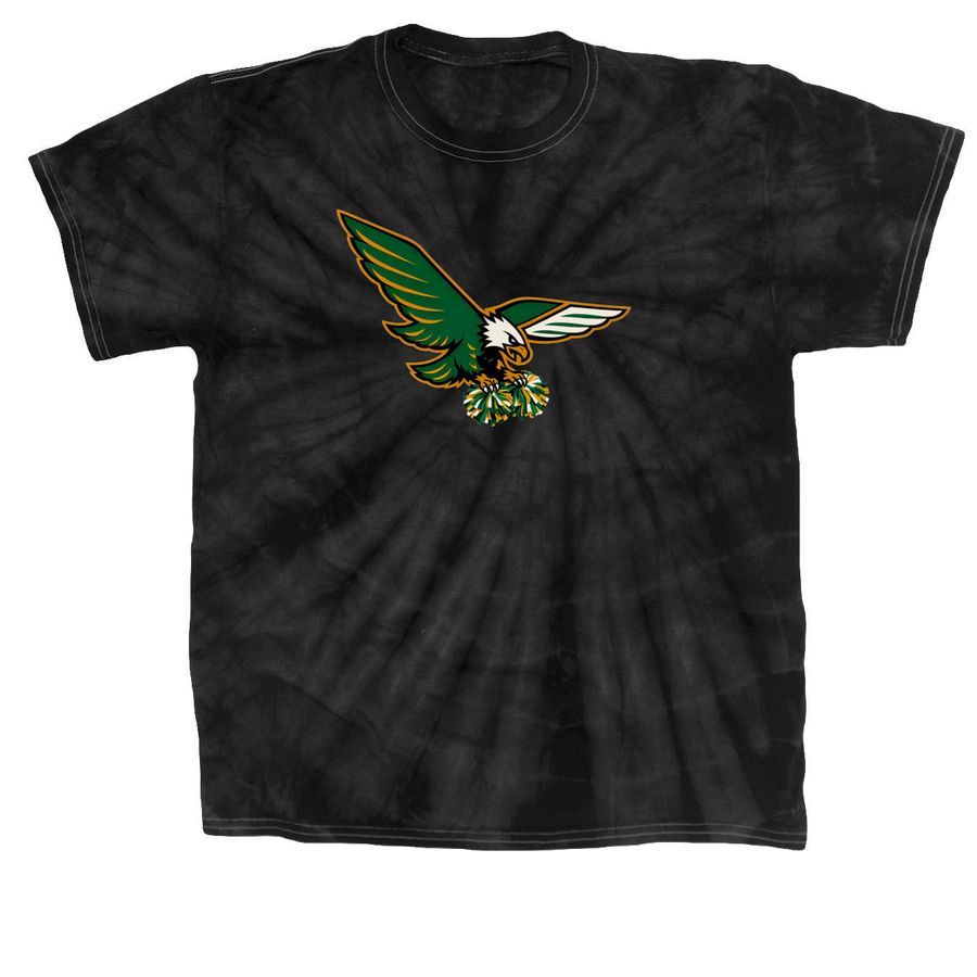 Lakeland Eagles Cheer Bird Logo, a Black Classic Tie Dye Tee