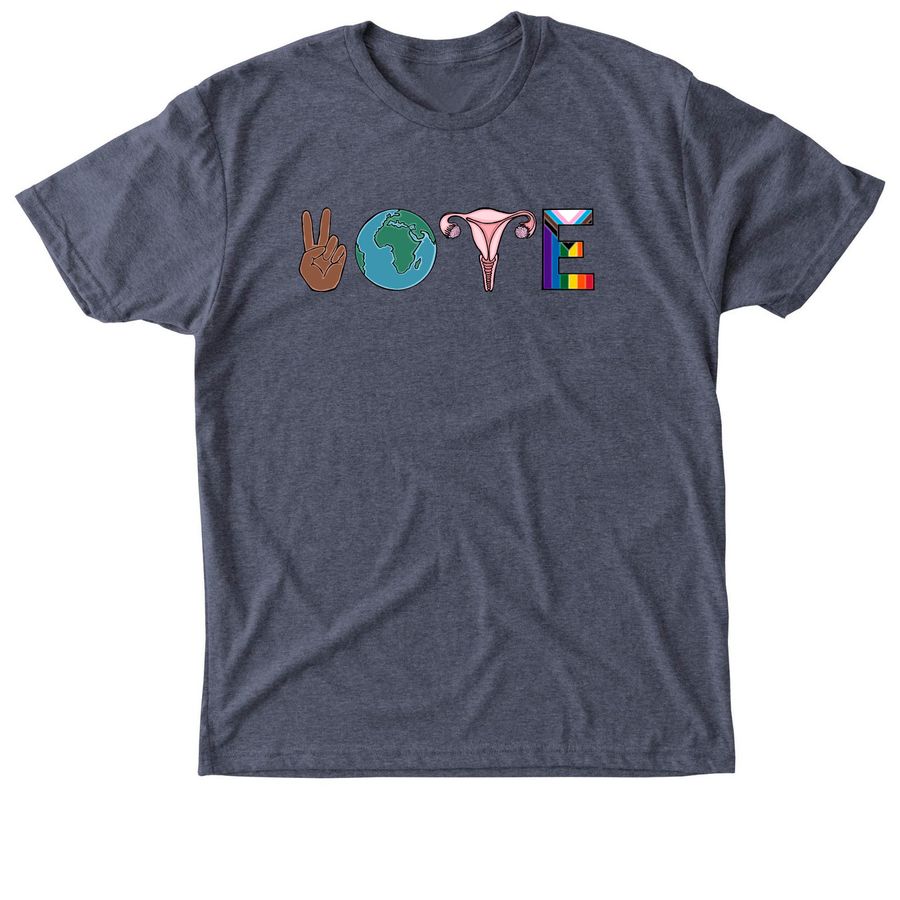 VOTE!, a Vintage Navy Triblend Unisex Tee