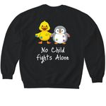 Team Eleanor - Adult and Child, a Black Softstyle Crewneck Sweatshirt (back-view)