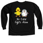 Team Eleanor - Adult and Child, a Black Comfort Colors Long Sleeve Tee (back-view)