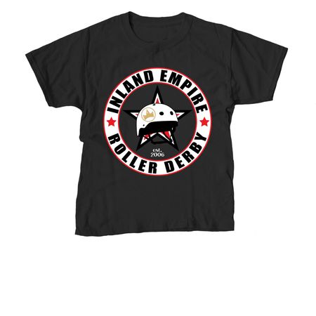 IE Roller Derby Apparel, a Black Youth Unisex Tee
