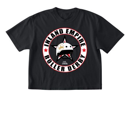 IE Roller Derby Apparel, a Black Comfort Colors Boxy Tee
