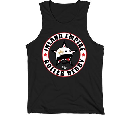 IE Roller Derby Apparel, a Black Premium Cotton Tank