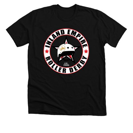 IE Roller Derby Apparel, a Solid Black Blend Premium Unisex Tee