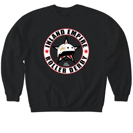 IE Roller Derby Apparel, a Black Softstyle Crewneck Sweatshirt