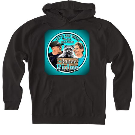 Raney Ridge, a Black Heavyweight Pullover Hoodie