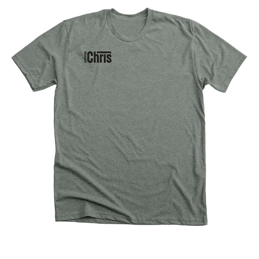 Craftsman Chris Classic (black logo), a Deep Heather Premium Unisex Tee