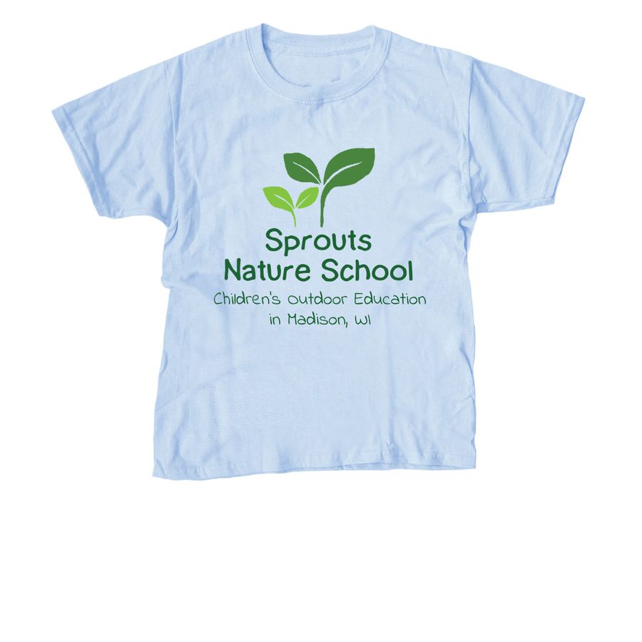 Sprouts Nature School Shirts, a Light Blue Youth Unisex Tee