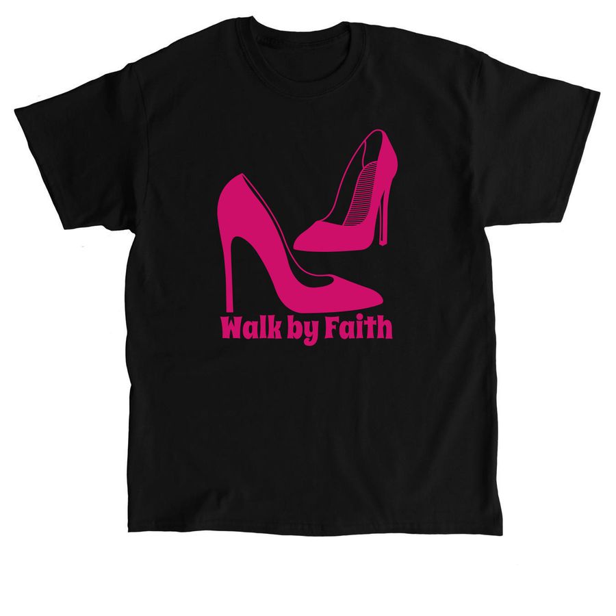 Walk by Faith&nbsp;, a Black Classic Unisex Tee