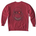 Stroke Awareness Campaign, a Crimson Comfort Colors Crewneck Sweatshirt (back-view)
